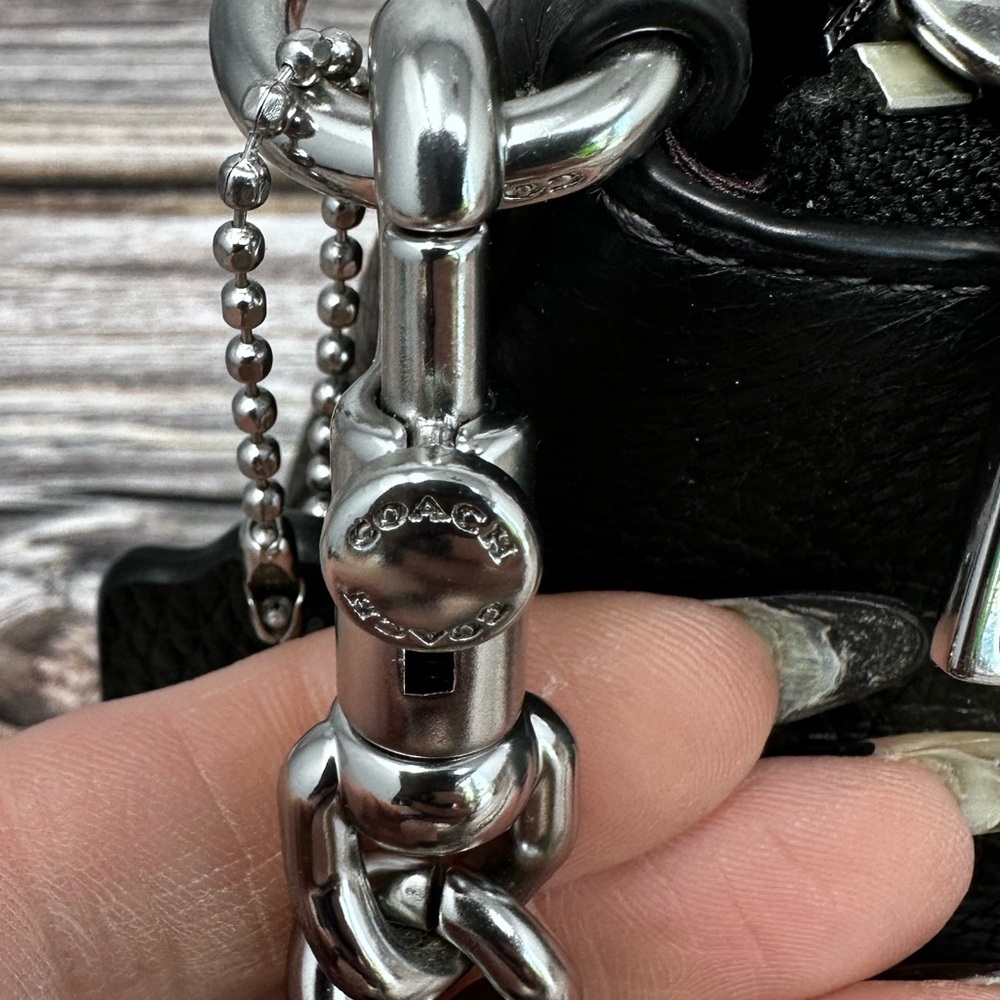 Coach Charlotte Shoulder Bag In Black EUC​ - Picture 3 of 12